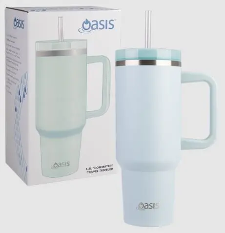 1.2L Double-Wall Travel Tumbler – Sea Mist Commuter Edition By Oasis 1