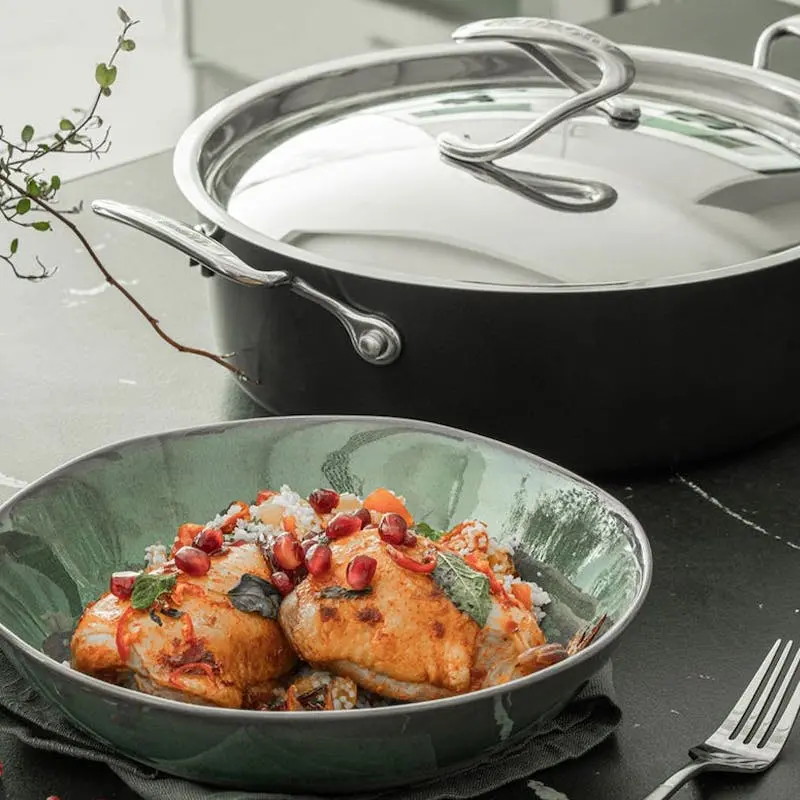 27Cm Style Hard-Anodized Sauteuse – Versatile Wide-Bottomed Sauce Pan 1