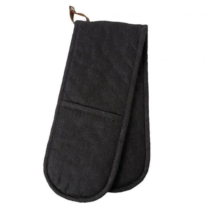 Academy Denim Double Oven Mitt – Heavy-Duty Heat Protection (90 X 18 Cm) 1