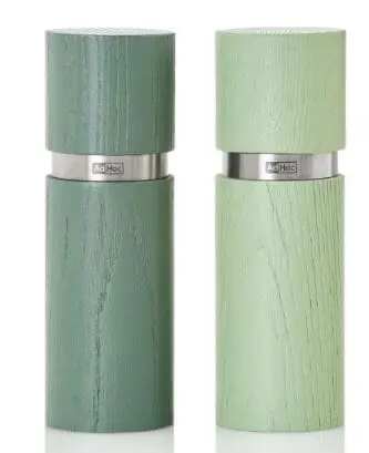Adhoc Textura Salt & Pepper Mill Set – 15 Cm, Dark & Light Green Finish 1
