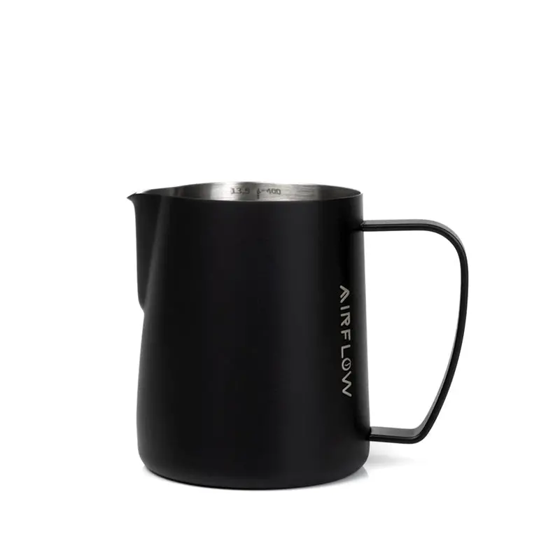 Airflow 400Ml Matte Black Stainless Steel Milk Jug 1