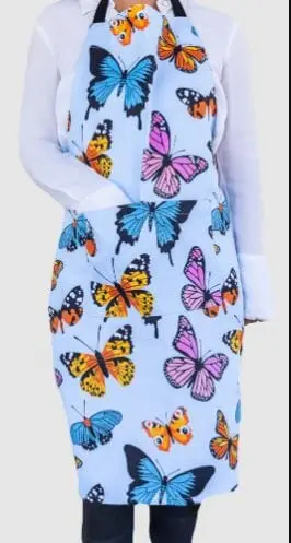 Allgifts Australia Heavy-Duty Cotton Apron – Butterfly Design 1