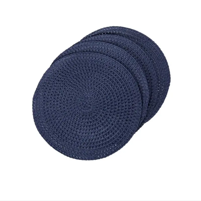 Amalfi Jay Denim Placemats – Set Of 4, 35X35Cm Slim Fabric Coasters 1