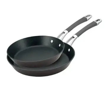 Anolon Endurance+ Induction-Compatible French Skillets – 20Cm & 26Cm Twin Set 1
