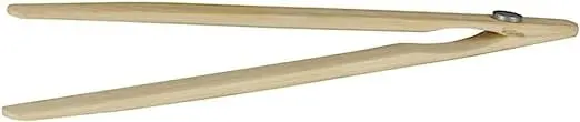 Avanti Bamboo Toast Tongs With Built-In Magnetic Storage Hook 1