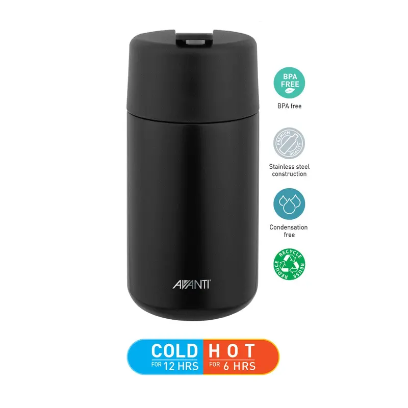 Avanti Brew 400Ml Insulated Travel Mug – Black 1