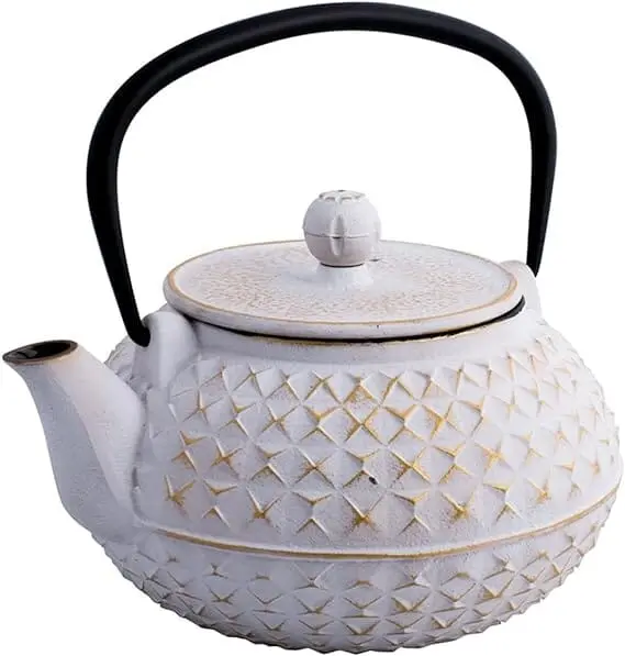 Avanti Empress Ceramic Teapot – 900Ml, White Gold Accents 1
