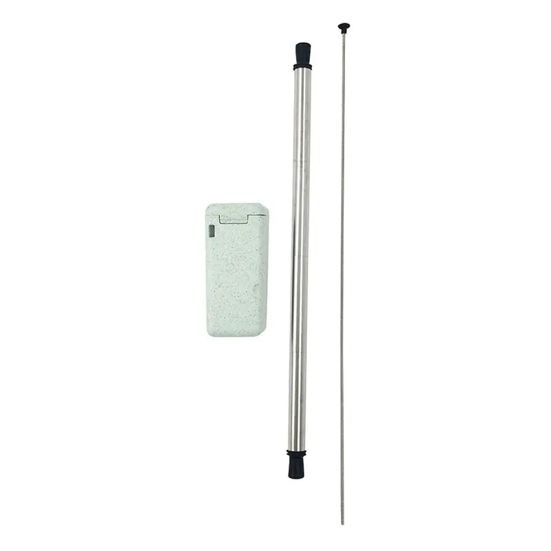 Avanti Mint Collapsible Stainless Steel Reusable Straw With Storage Box 1
