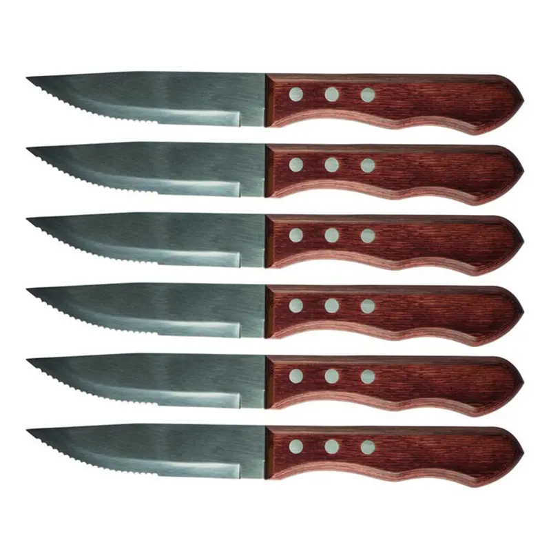 Avanti Professional Jumbo Steak Knife Set – 6-Piece Forged Blades 1