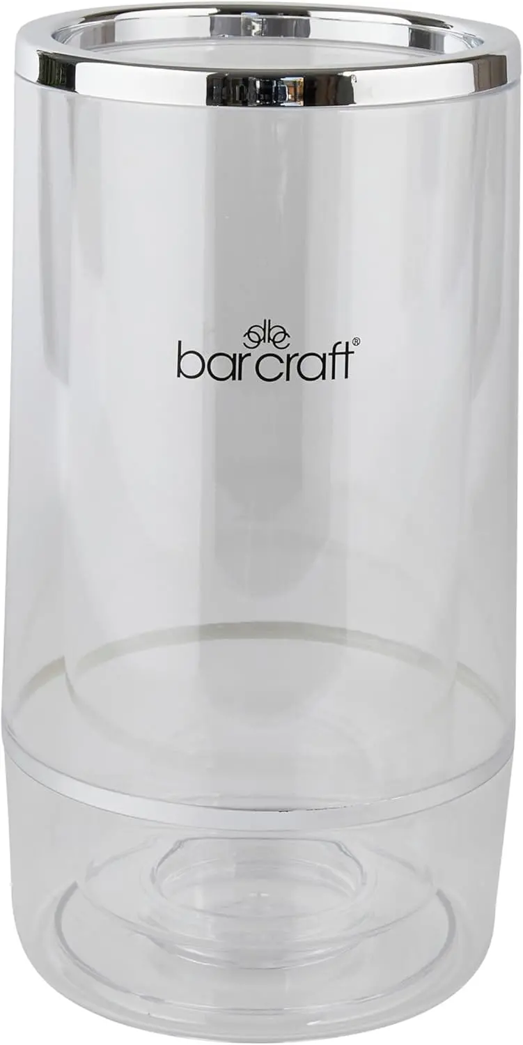 Barcraft Clear Double-Walled Acrylic Wine Cooler 1