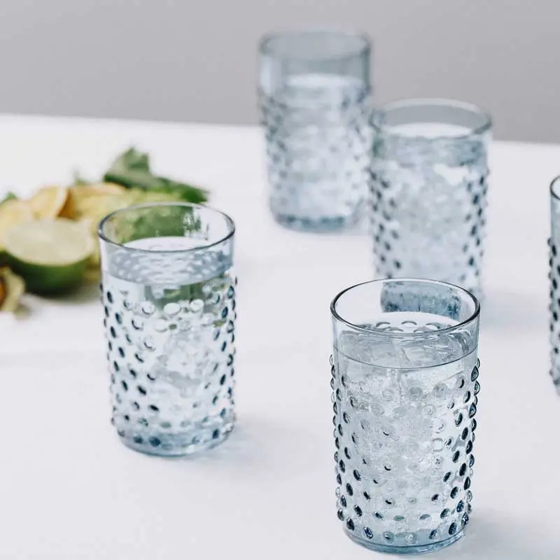 Bobble Blue Smoke Glass Tumbler Set – 6 Pieces 1