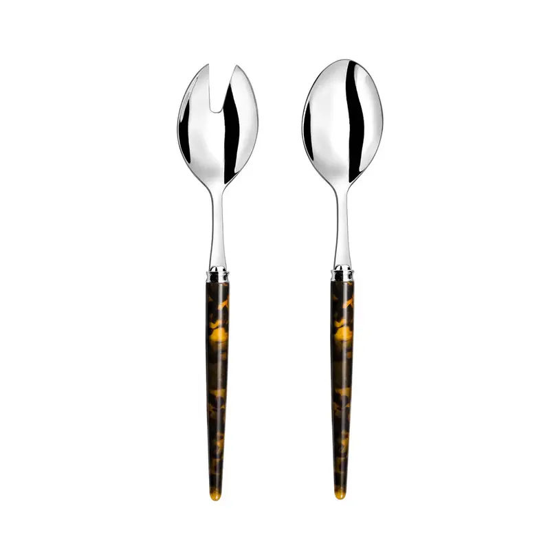 Capdeco Tang Tortoise-Print Salad Serving Set 1