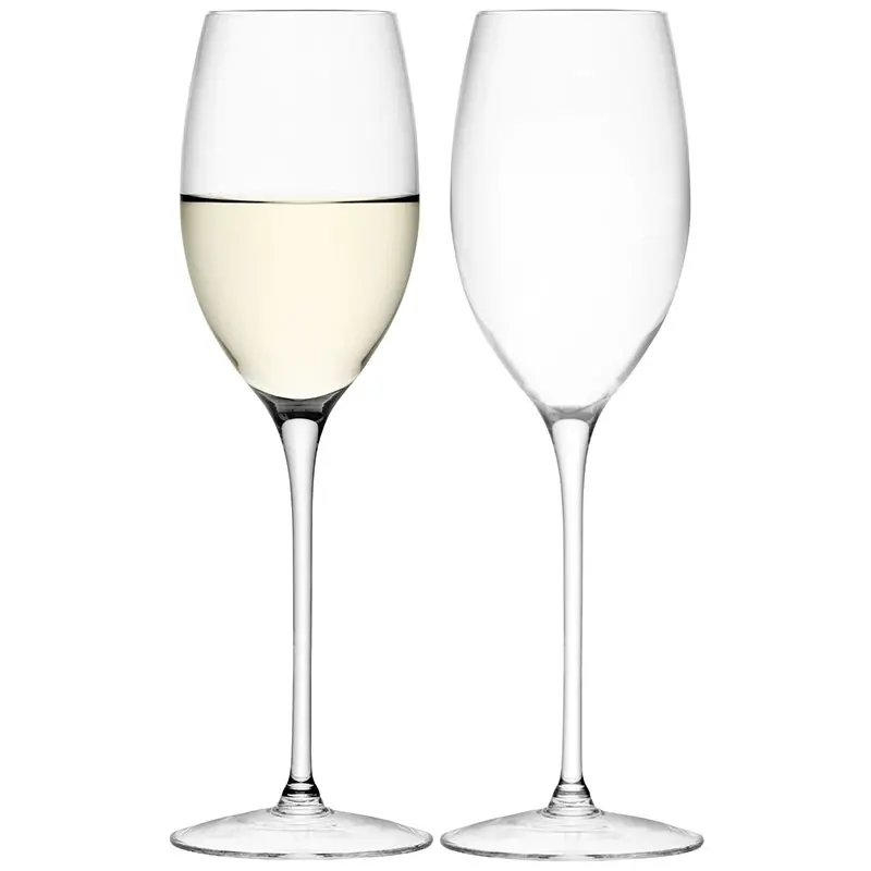 Clear White Wine Glasses (Set Of 2) – 340Ml, Modern Design 1