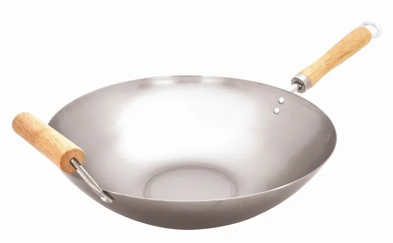 Cuisena 35 Cm Wide-Bottom Stir-Fry Wok – Heavy-Duty Stainless Steel 1