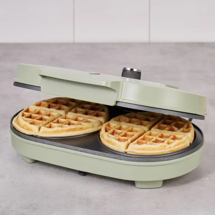 Davis & Waddell Non-Stick Double Waffle Iron – Dual-Plate Breakfast Maker 1