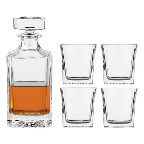 Ecology Louis 5-Piece Glass Decanter Set (740Ml + 250Ml) 1