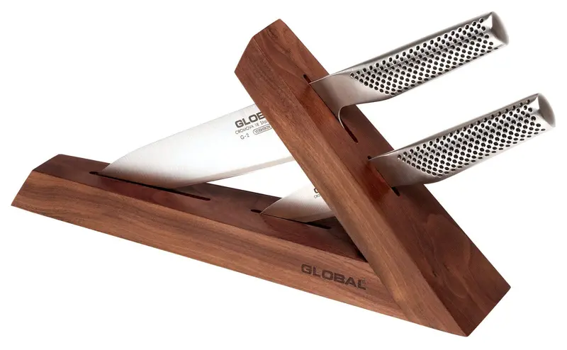 Global Niigata 3-Piece Knife Block Set – Japanese Forged Stainless Steel 1