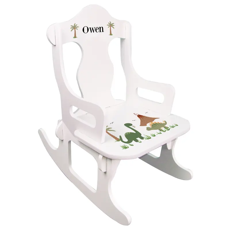Green Dinosaur-Themed Puzzle Rocker For Kids 1