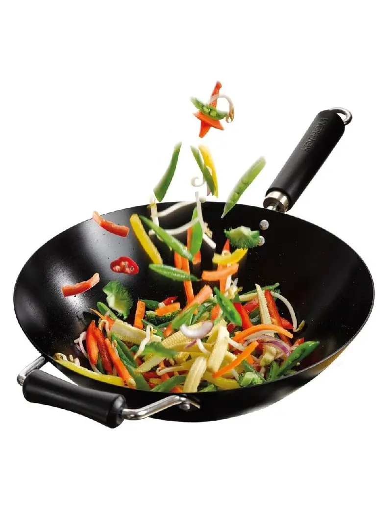 Ken Hom Excellence Non-Stick Carbon Steel Wok – 35 Cm Diameter 1