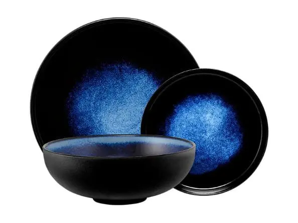 Maxwell & Williams Caviar Midnight 12-Piece Coupe Dinnerware Set 1