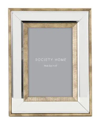 Society Home Amelia Elegant Gold Mirror Photo Frame – Sleek Stand Design 1