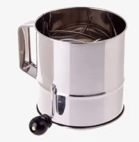 Stainless Steel Crank-Operated Flour Sifter – 5-Cup Capacity 1