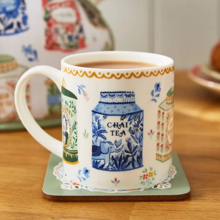 Ulster Weavers Tea Tins Bone China Mug – Vibrant Multi-Coloured, 250 Ml Capacity, 8.2 Cm Cube 1